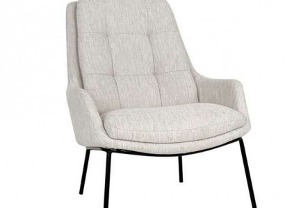 Designer upholstered chair, gray armchair, luxury armchair, textile single-seater
